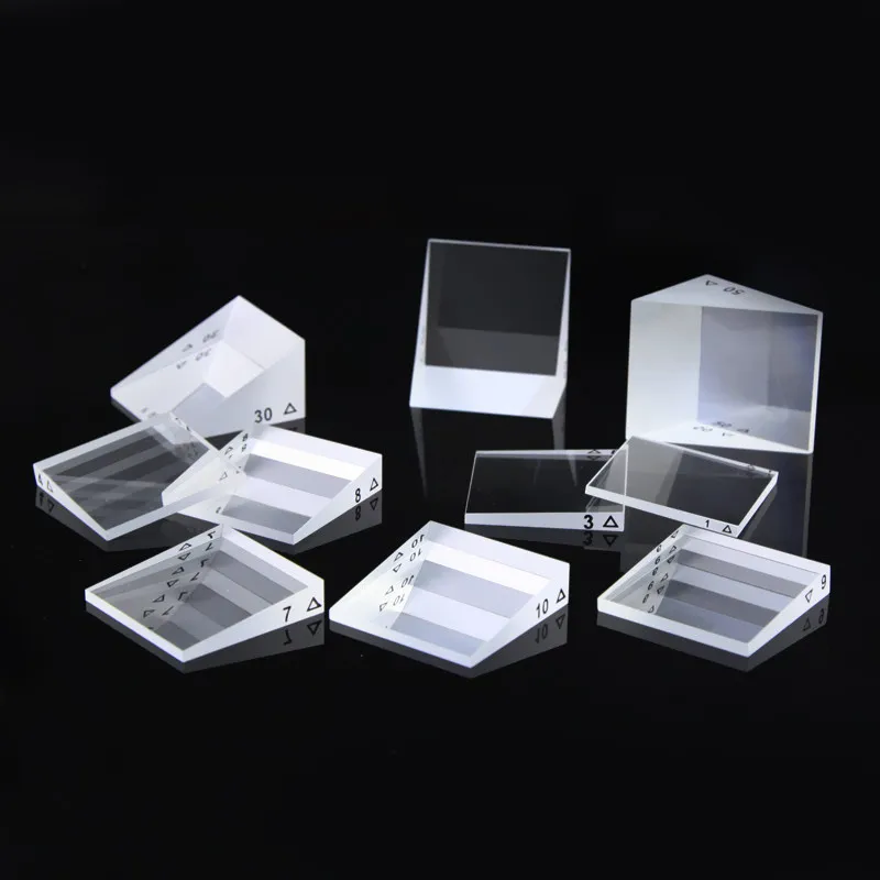 Optical Glass Strabismus Correction Prism Wedge Block Triangular For Ophthalmic Vision Test Measurement Optometry