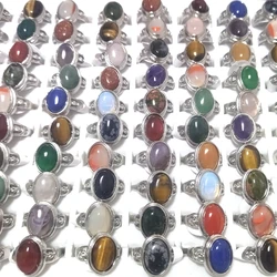 New Style Oval Natural Stone Rings 50pcs/lot For Women Fashion Rings