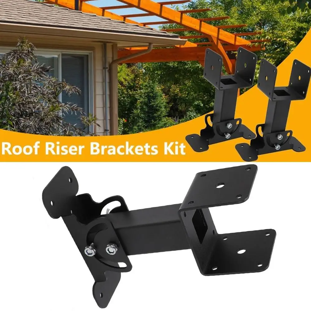 1 Pack Adjustable Heavy Duty Roof Brackets 180 Degree 304 Stainless Steel Roof Riser Beam Bracket Saddle Tilt Angle Pergola