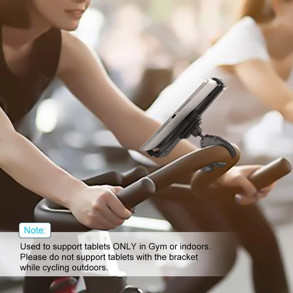 Gym Treadmill Bike Handlebar Tablet and Phone Mount, Universal Holder for 4-14 Inch Devices, Stable Viewing for Workout Sessions image 6