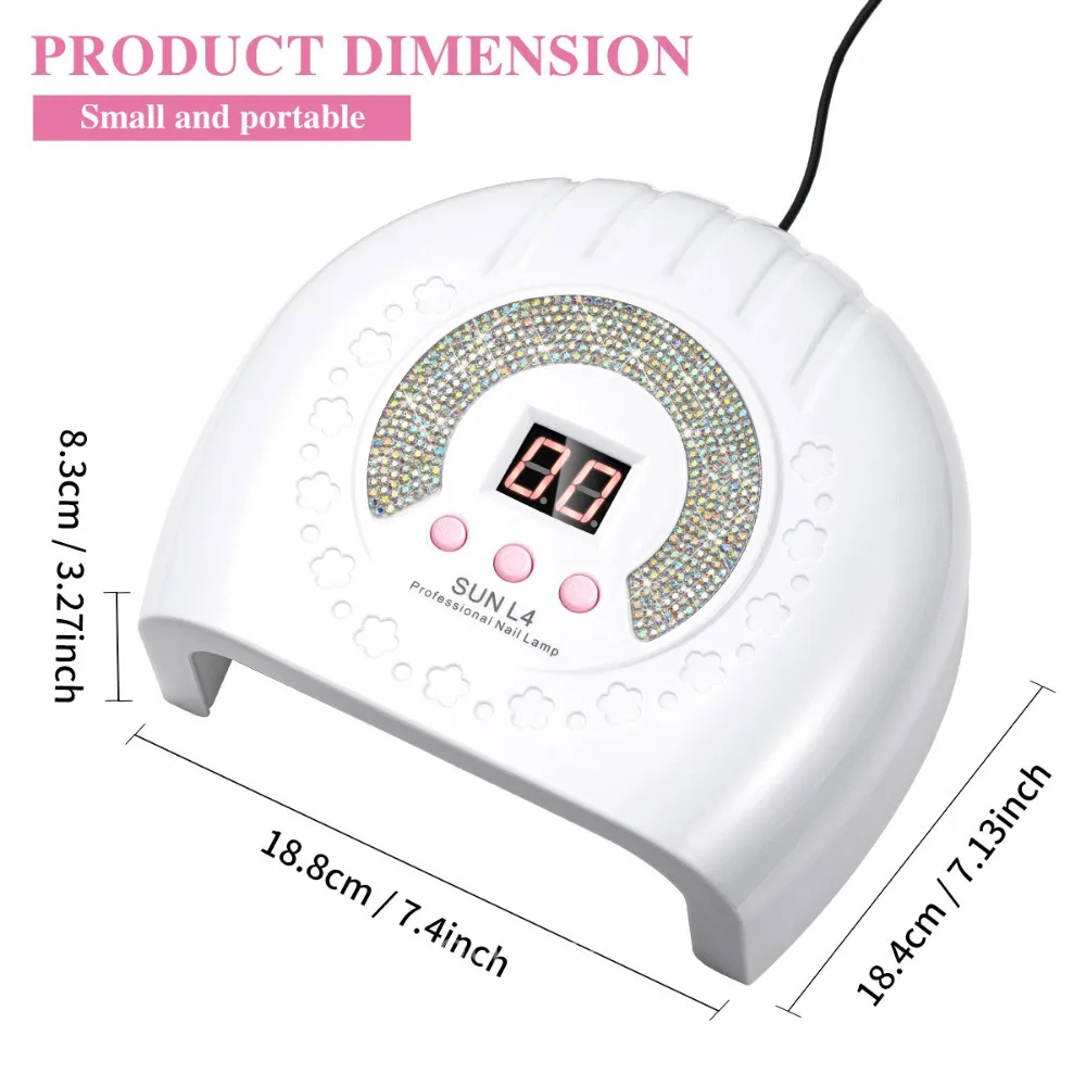 UV LED Nail Lamp Professional Nail Gel Curing Nail Lamp 54W Diamond Design Dryer With Timer Sensor for Quick Drying Nail Tools
