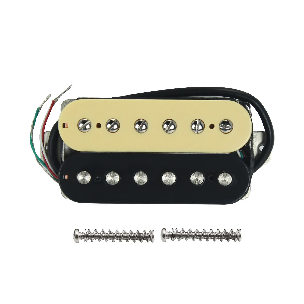 FLEOR 1pcs Zebra Electric Guitar Pickup Double Coil Alnico 5 Humbucker Pickup Guitar Parts, Neck or Bridge Position