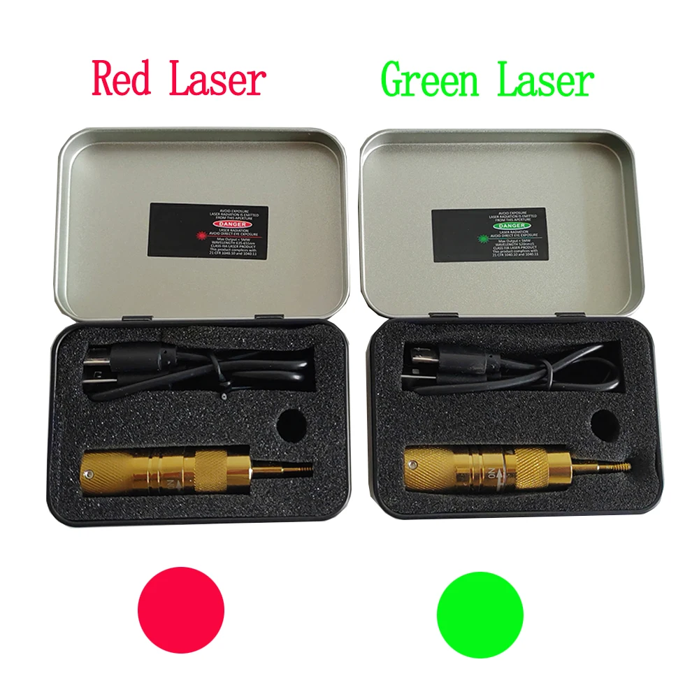 Tactical Red Green Laser Sight Boresight Calibrator Locator with Recargable Cable for Archery Hunting Compound Crossbow Arrows