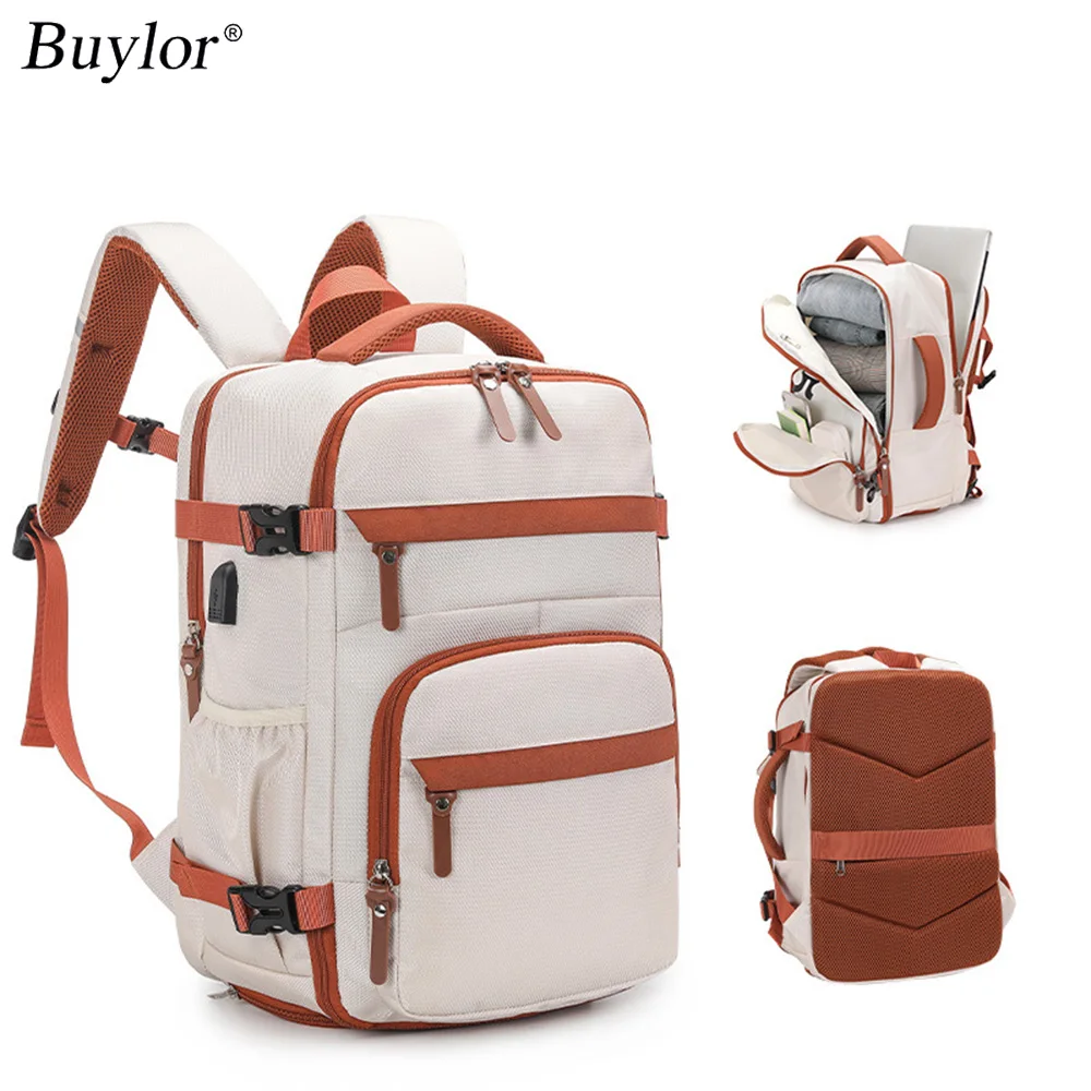 Buylor, equipaje de mano para hombres y mujeres, mochila Ryanair, bolsa para ordenador portátil de negocios, mochila de viaje para la universidad, mochila impermeable para llevar en cabina