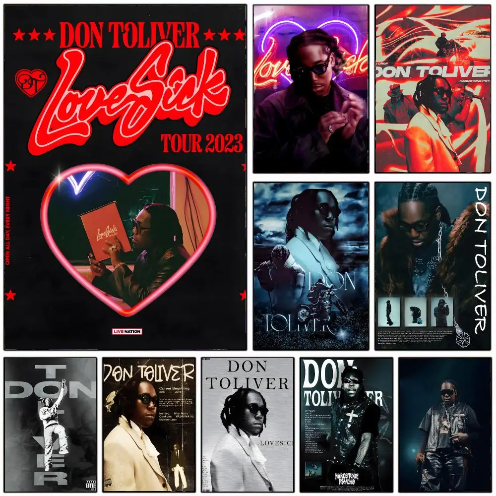 psychedelic singer D-Don Toliver Poster Modern Home Decoration Interior Design & Contemporary Wall Art Collection