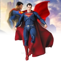 MAF DC Comics Action Figures Justice League Superman Joint Movable PVC Model Collection Figurine Toys Gifts Desktop Ornaments