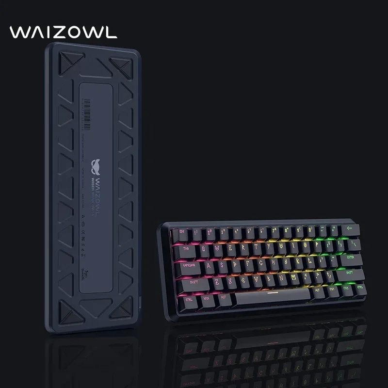 Waizowl Lightning 60 Mechanical Keyboard Wired Esports Magnetic Axis Low Latency 61keys Rgb Customized Laptop Gaming Keyboard