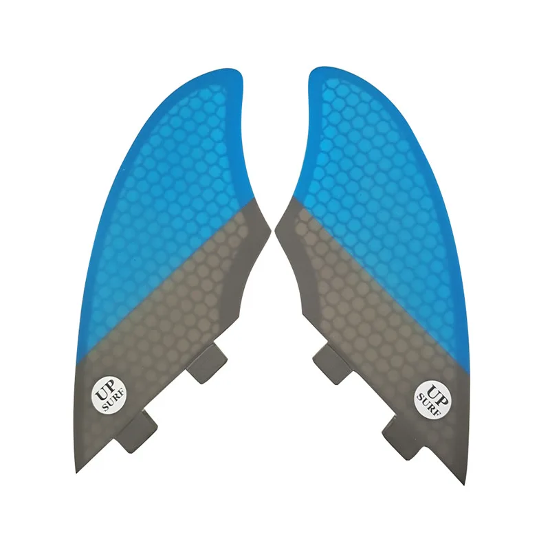 2pcs UPSURF FCS Keels Twin Fins Surfboard Fins Double Tabs Surfing Stabilizer Keel Patchwork Surf Keels Twins Side Fins Quilhas