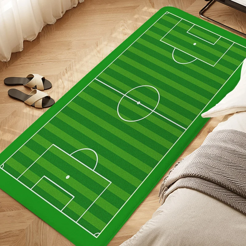 Football Field Area Non-slip Foot Mat Carpet Entrance of House Slip-resistant Hallway Living Room Kitchen Rug Custom Doormat