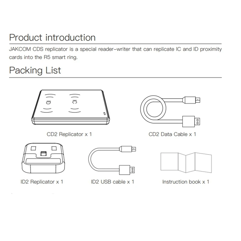 JAKCOM 1 Set Replicator CDS RFID Replicator For R5 Smart Ring Copy IC And ID Cards