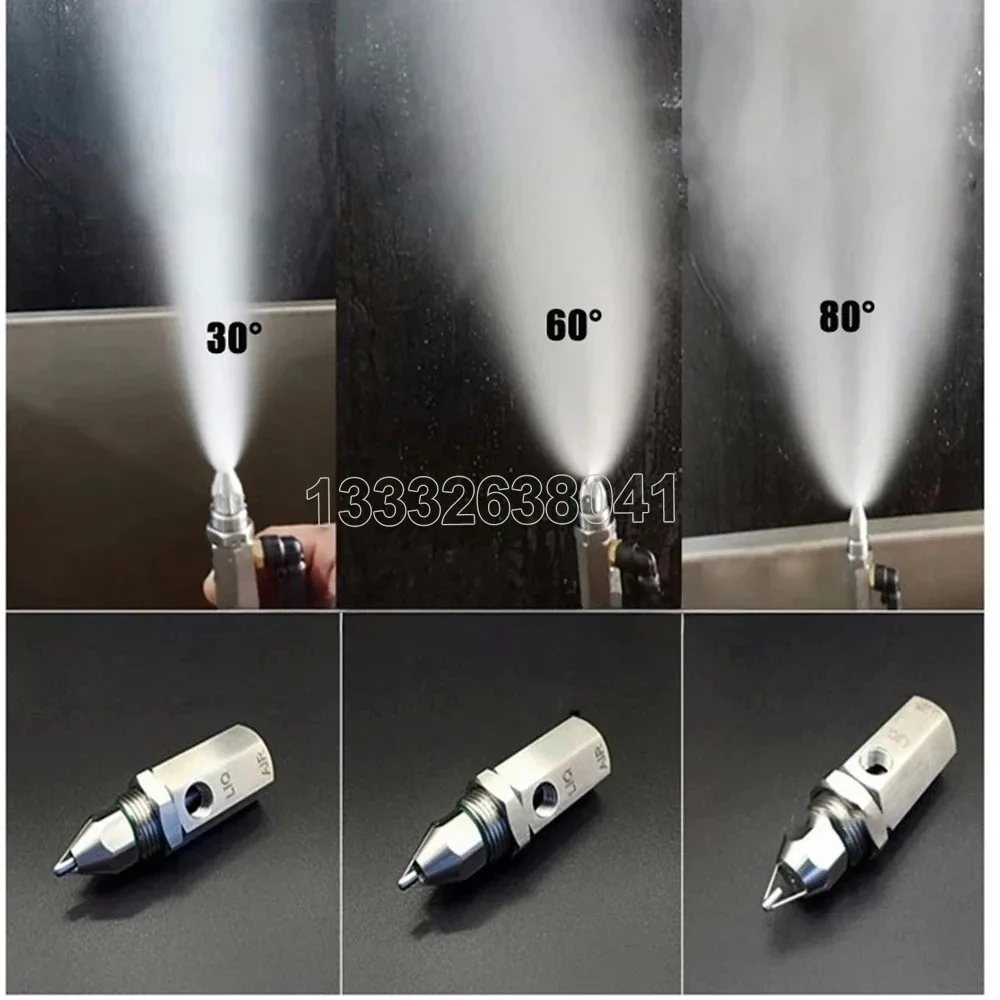 Fine Mist Air Atomizing Nozzle Air Atomizer Sprayer Ultrasonic Nozzle Dry Fog Super 304 Stainless Steel Dust Removal