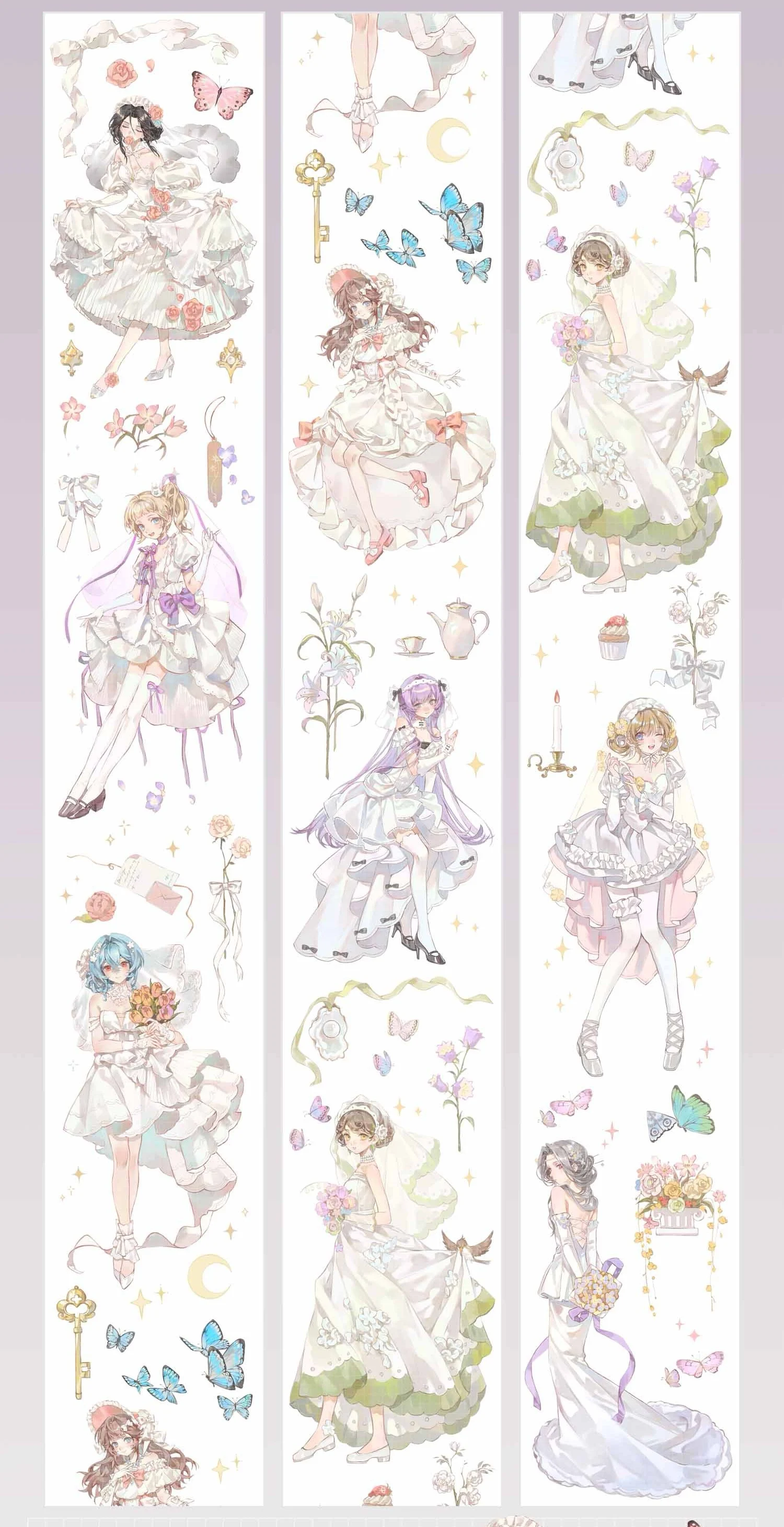 1 Loop Washi Pet Tape Sample /satin Dream Oaths/neon Girls/galaxy Dreams/fantasy Circus