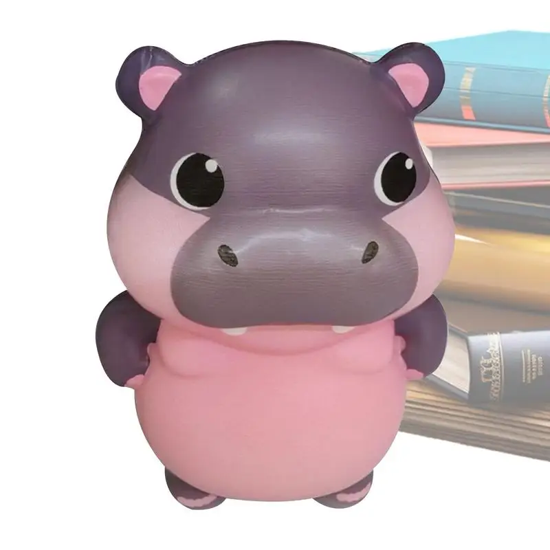 Soft Little Hippo Fidget Toys Cute Creative Small Animal Fidget Toy Hippo Doll Squeeze Anti-Stress For Adults Boys Girls