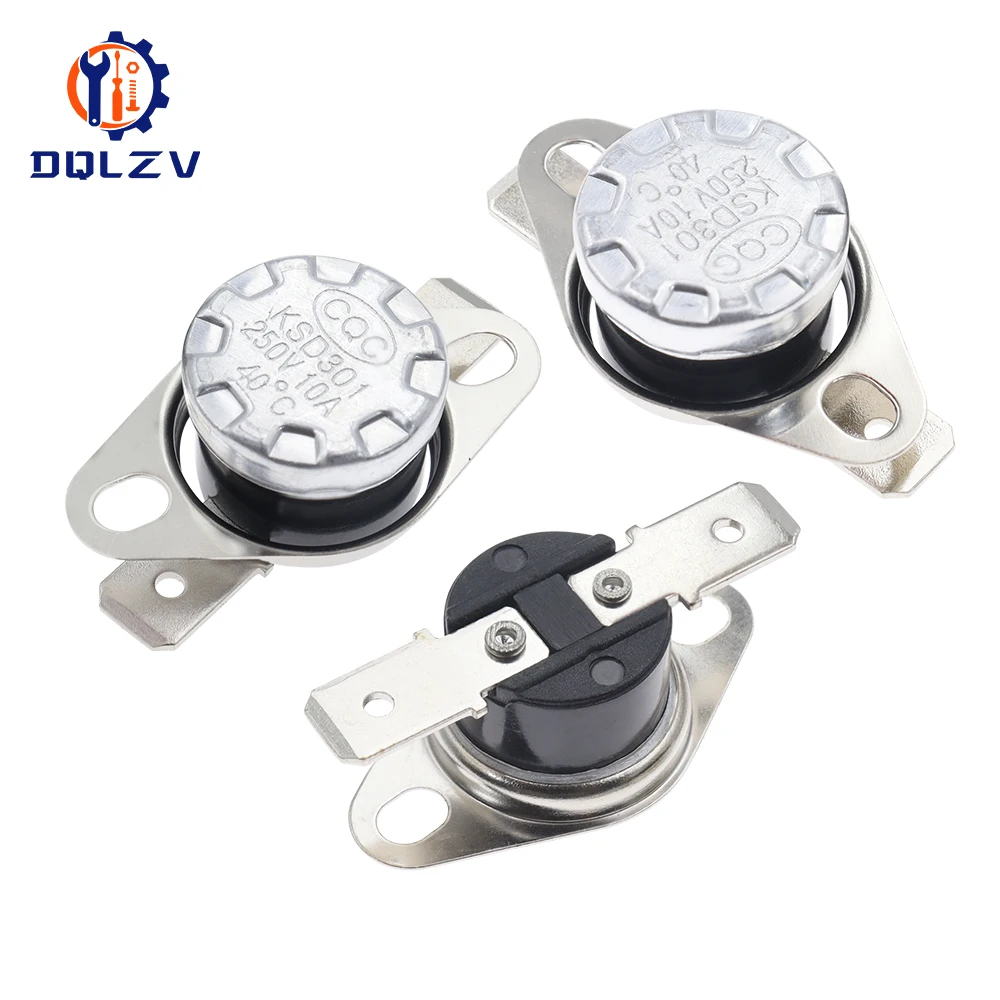 Bimetal thermostat KSD301 0C~350C Temperature Switch Thermal Control 75C 85C 95C 105C 125C 135C 145C 180C 250C 300C 350C Degree