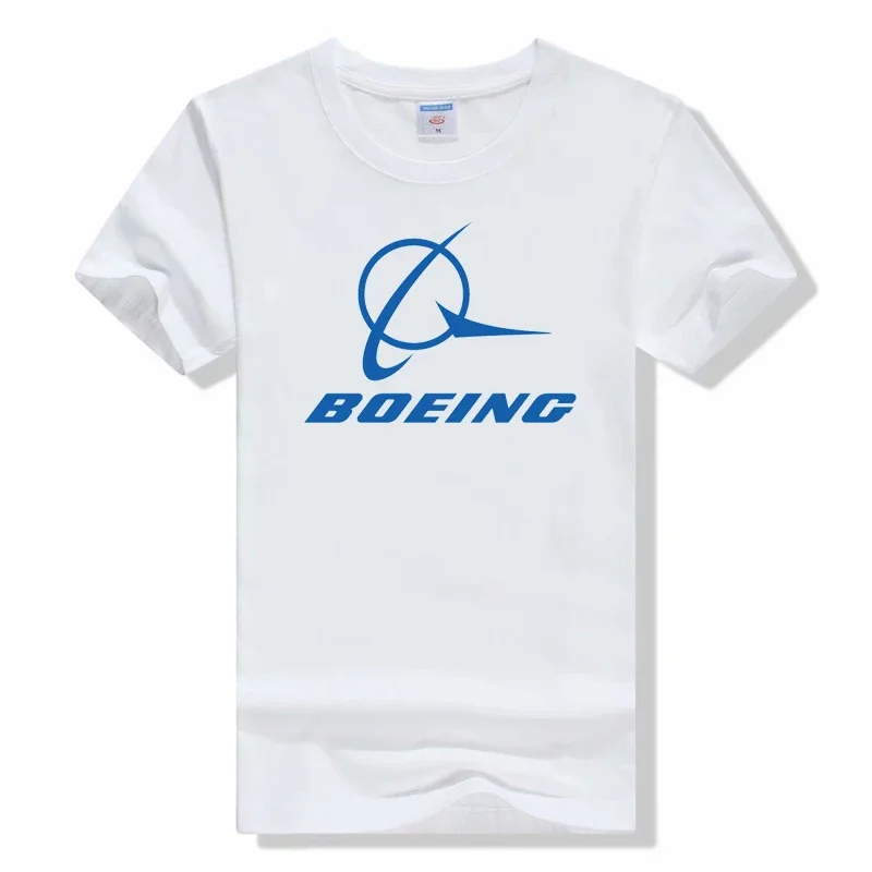 streetwear fashion  Summer BOEING AEROPLANE Print Shirt Casual Solid Short Sleeve Breathable Cotton  Short sleeved tops t shirt