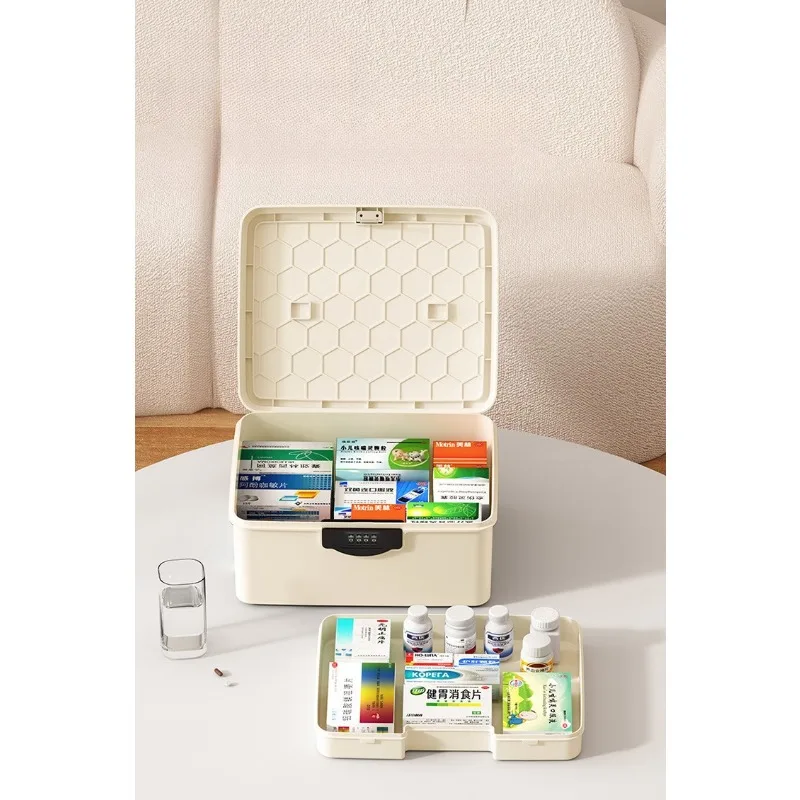 1pcs Plastic Storage Bin Sturdy Load Bearing Shell Enclosed Locked Organizer Sort Private Belongings For  Rental Household Use