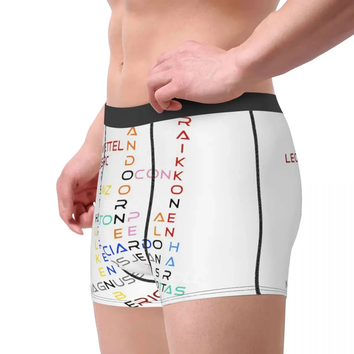 Driver Names (white) Men's Boxer Briefs Shorts Men Underpants Cartoon Anime Funny Men's Panties Soft Underwear For Men