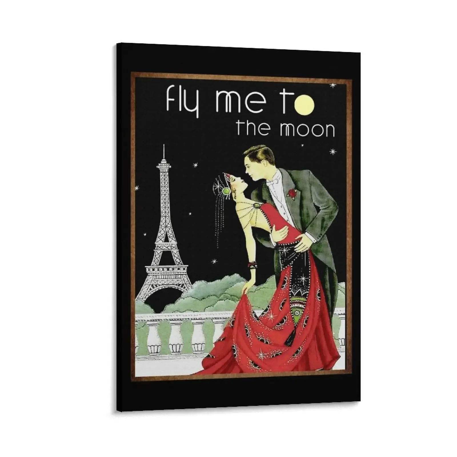 

Fly Me To The Moon Vintage Canvas Painting art mural poster mural wall decoration