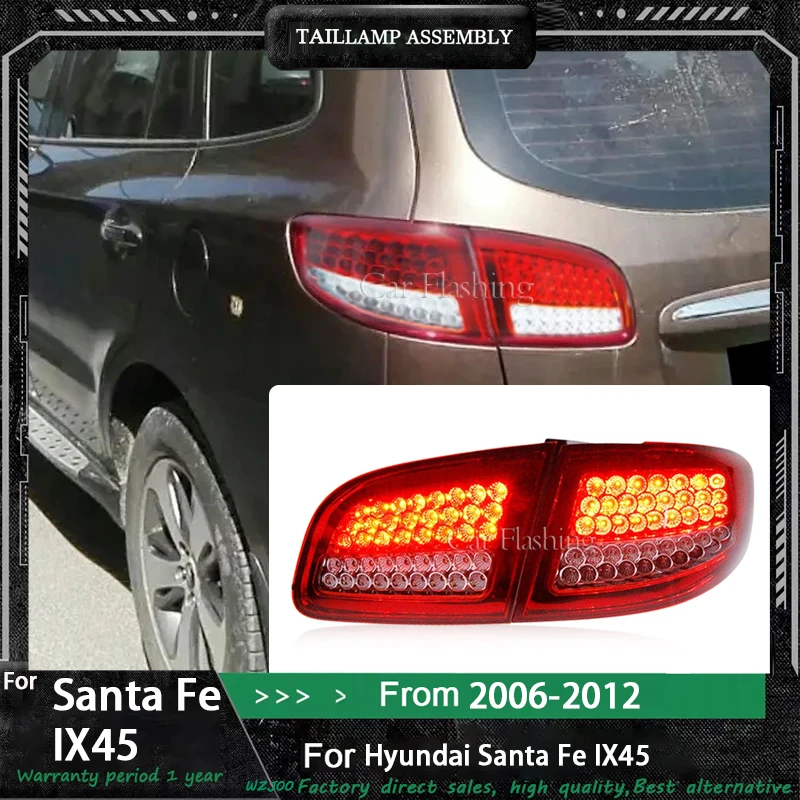 

Автомобильный светодиодный задний фонарь в сборе для Hyundai SANTAFE ix45 2006-2012, указатель поворота, стоп-сигнал заднего хода, задний фонарь
