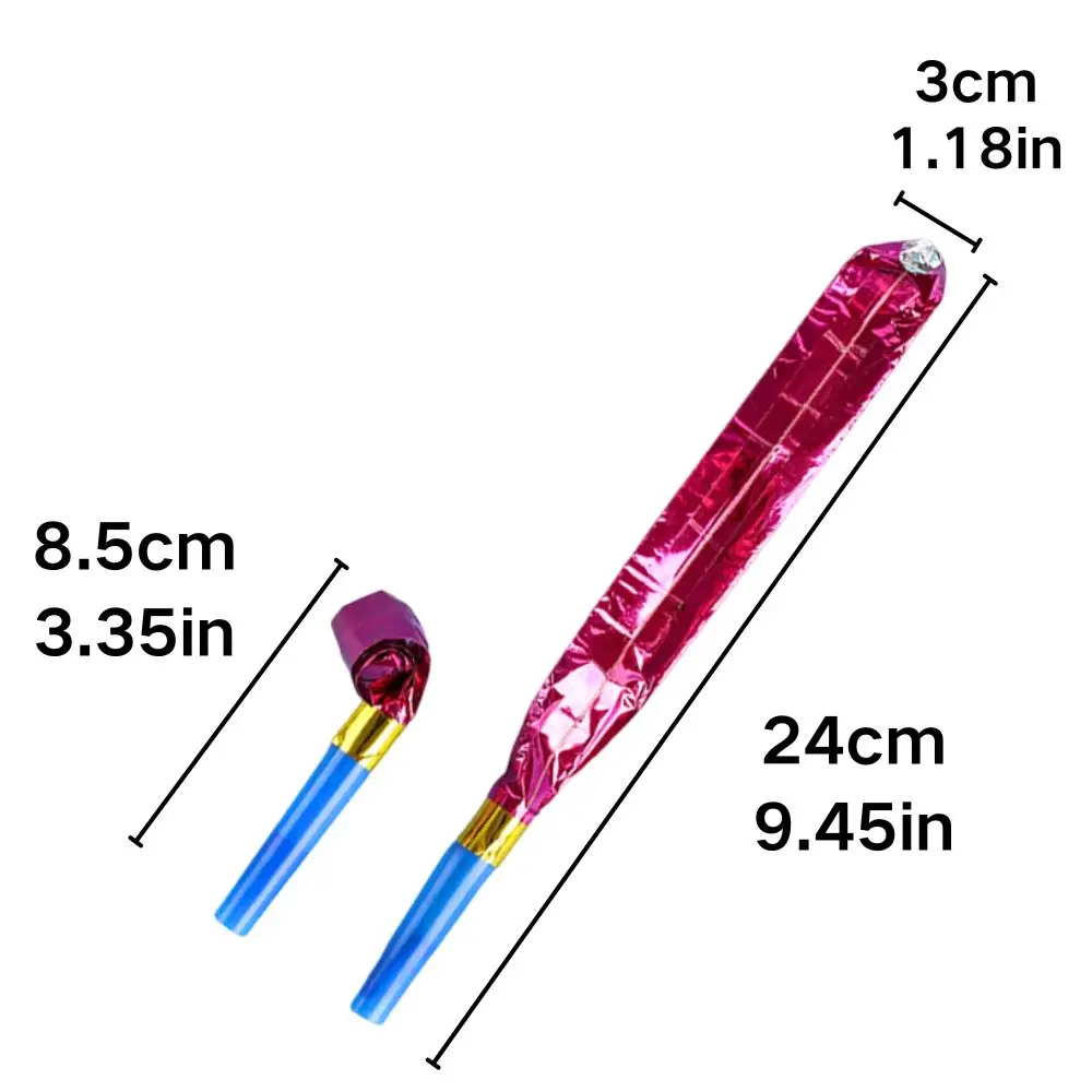 26pcs Plastic Party Blowers Mixing Color Parties Cheerleading Noisemakers Funny Birthday Festival Decoration Gift YMY