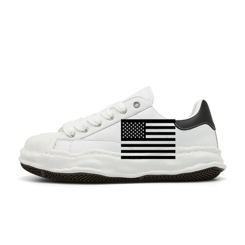 

Модные уличные кроссовки в стиле ретро с американским флагом, черного цвета, созданные в ретро-стиле, стильные, удобные и универсальные, подходят для улицы.