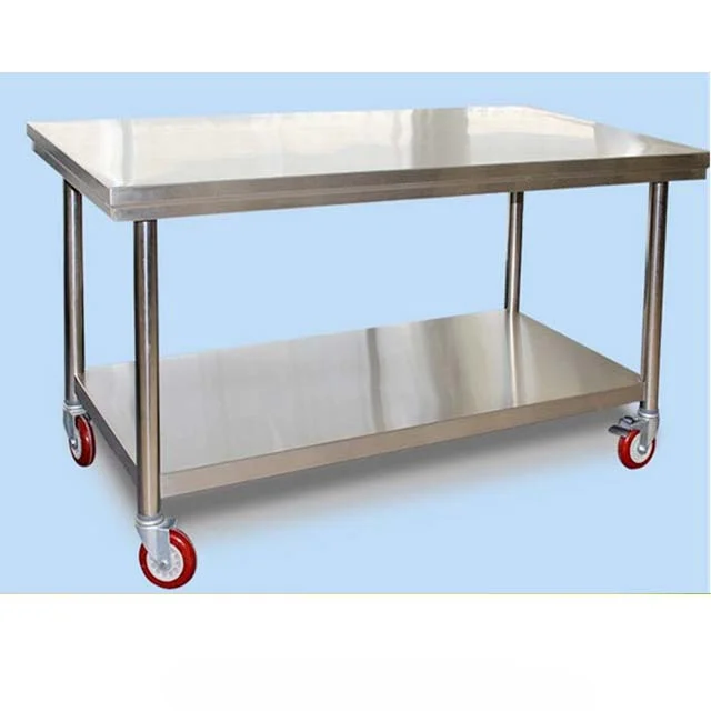 For 201/304 Knocked-down Stainless Steel Kitchen Work Table