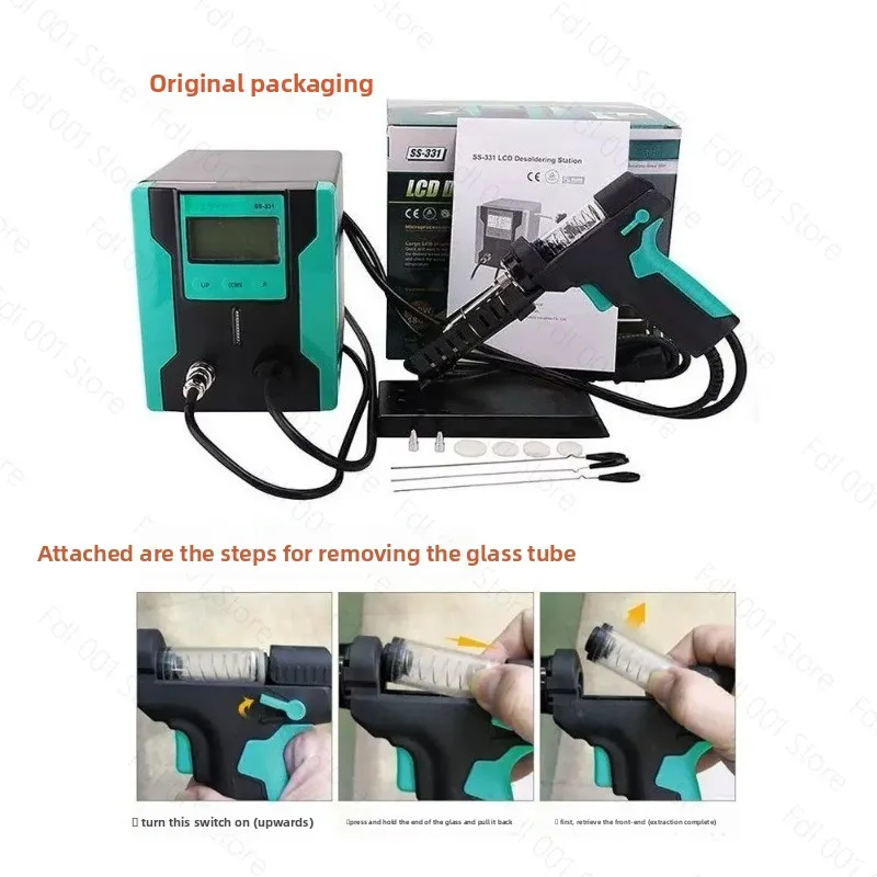 90W Digital Electric Desoldering Station 160 480C Vacuum Suction Gun with LCD Display