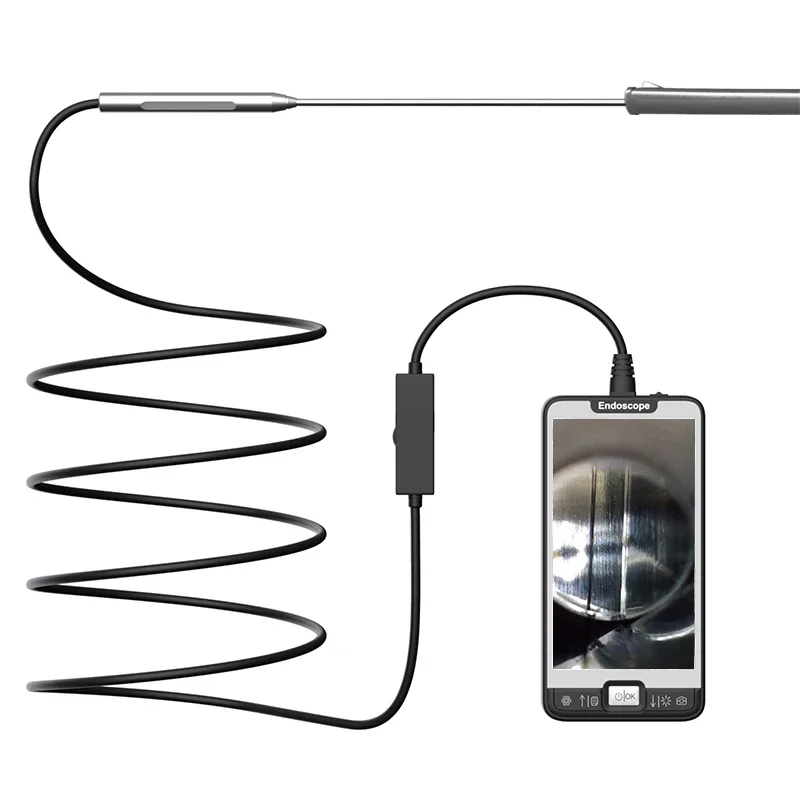 

Dearsee 4.5mm Industrial Endoscope Camera with Light 5 inch screen Pipeline Video Borescope