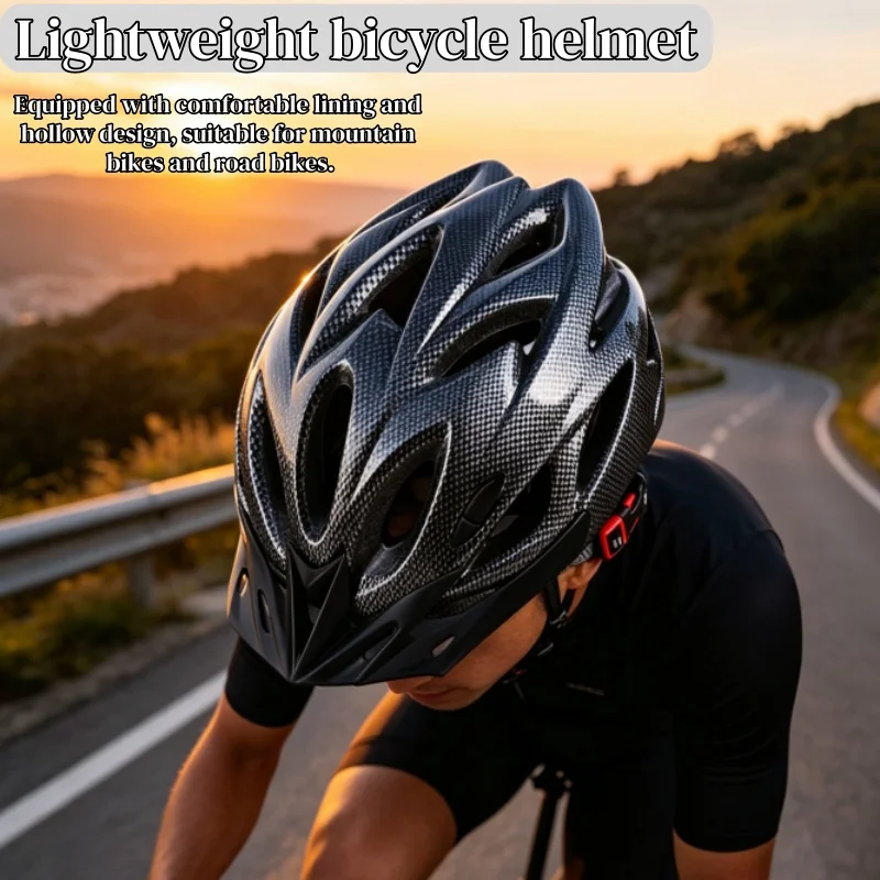 

Lightweight bicycle helmet for men and women hollow safety head hand breathable lining MTB bicycle helmet for cycling and outdo
