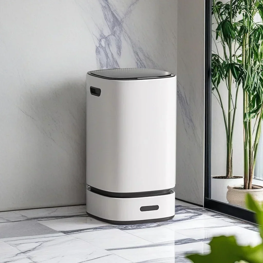 2025 New 13L Smart Sensor Trash Can Fully Automatic Packaging and Bag Changing Trash Can Living Room Bathroom Kitchen Waste Bins