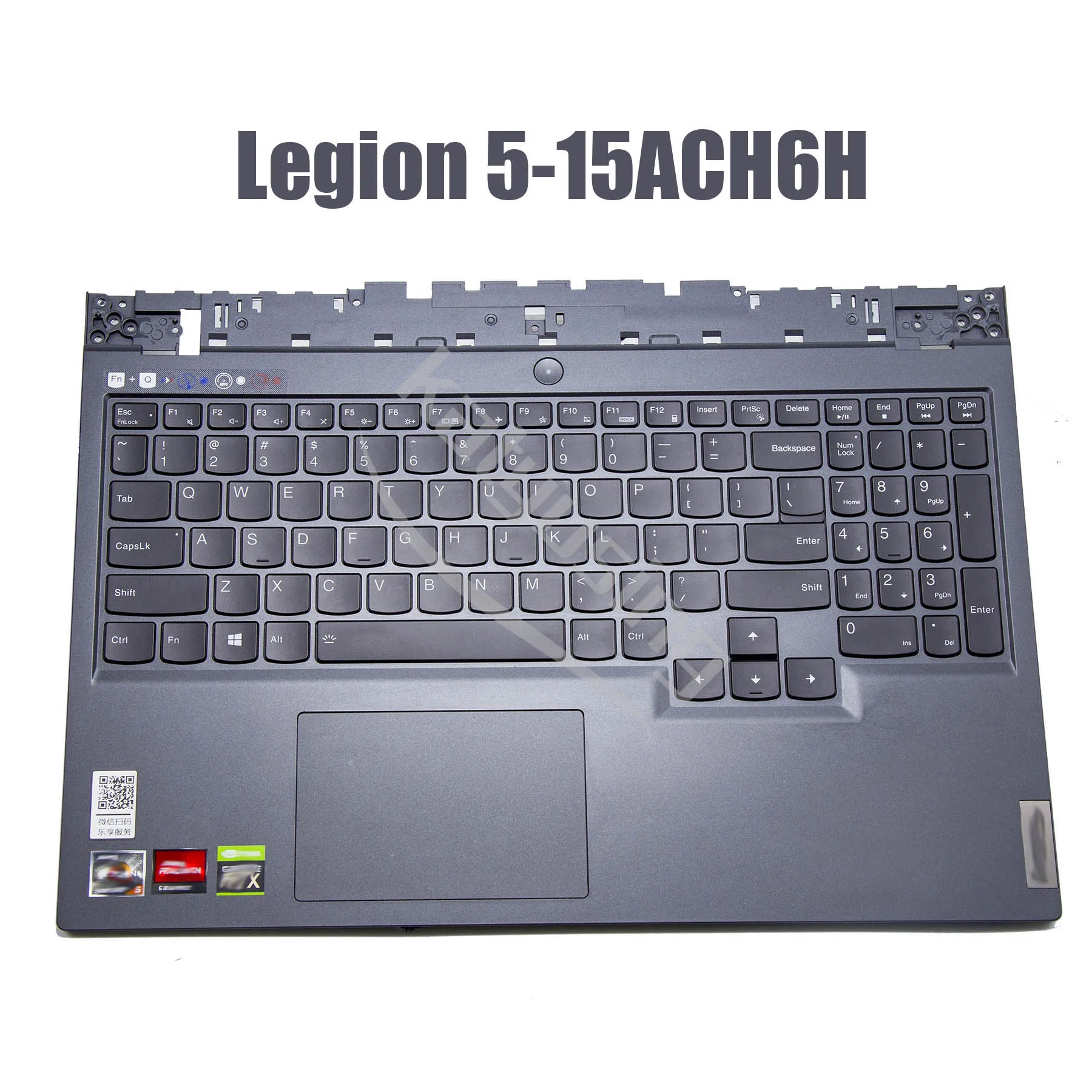 لوحة مفاتيح روس الأمريكية لجهاز Lenovo Legion 5-15ITH6 5-15ACH6 15ACH6 15ITH6 Palmrest Topcase الغطاء العلوي مع إضاءة خلفية بيضاء