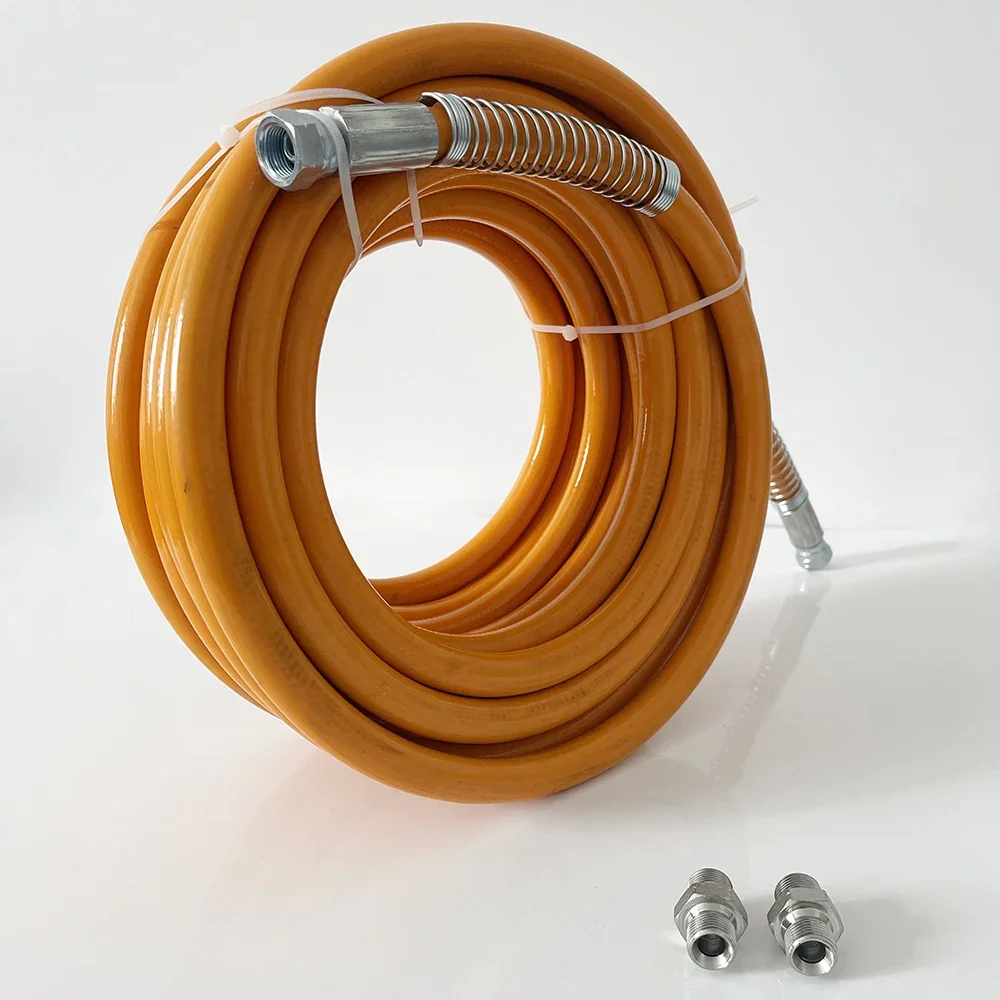 3/8 "เครื่องสเปรย์ Universal Putty Pipe ท่อสีป้องกันการระเบิดสวมใส่แรงดันสูง Airless Steel Wire Spray Pipe