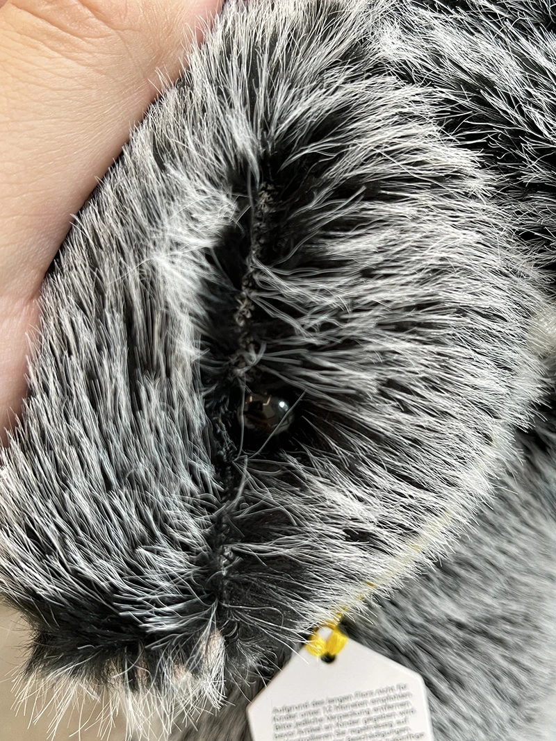 Rosa Kuchenbär Plüschtier, Leopardenmuster Hase Affe Plüschtier, Skianzug Bär Ornament, Goldlabel Schwarz-Weiß Hase Plüsch Geschenk – Detail 8
