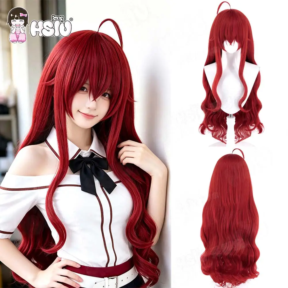 Eris Boreas Greyrat Mushoku Tensei HSIU Cosplay Wig Long Dark Red Heat Resistant Synthetic Hair Free Wig Cap for Anime Cosplay