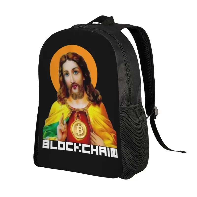 

Crypto Bitcoin Heart Of Jesus Laptop Backpack Basic Bookbag for School College Students Cryptocurrency Blockchain BTC Bags