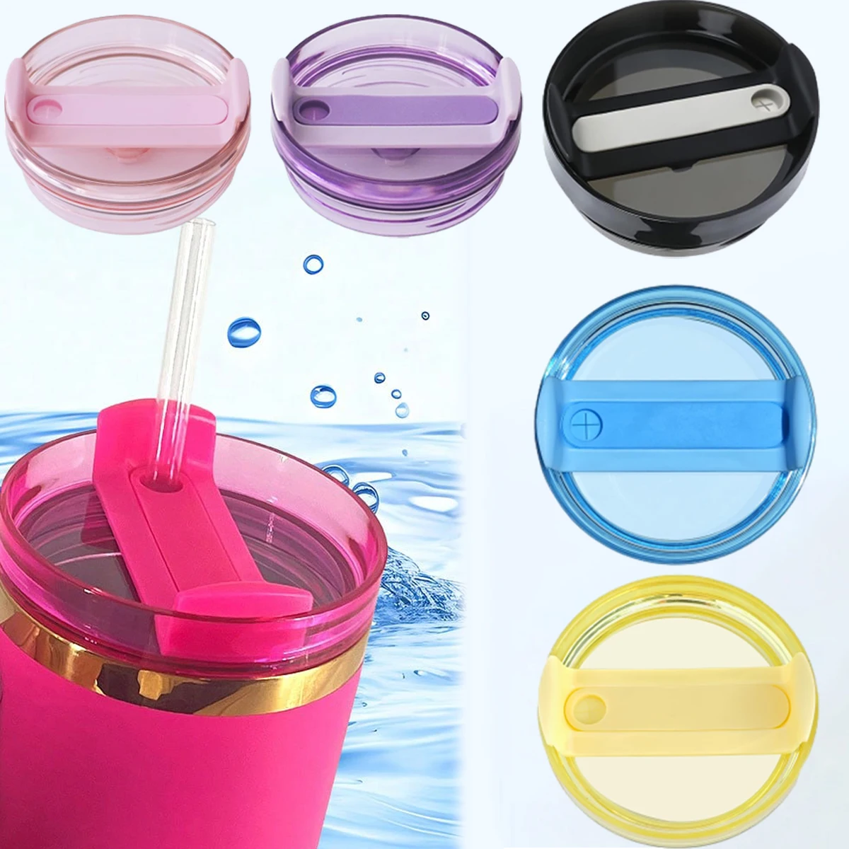 Tapas de vaso de 40 OZ para taza Stanley, tapas de repuesto aptas para enfriador de aventuras Stanley, tapa de vaso resistente a salpicaduras a prueba de derrames