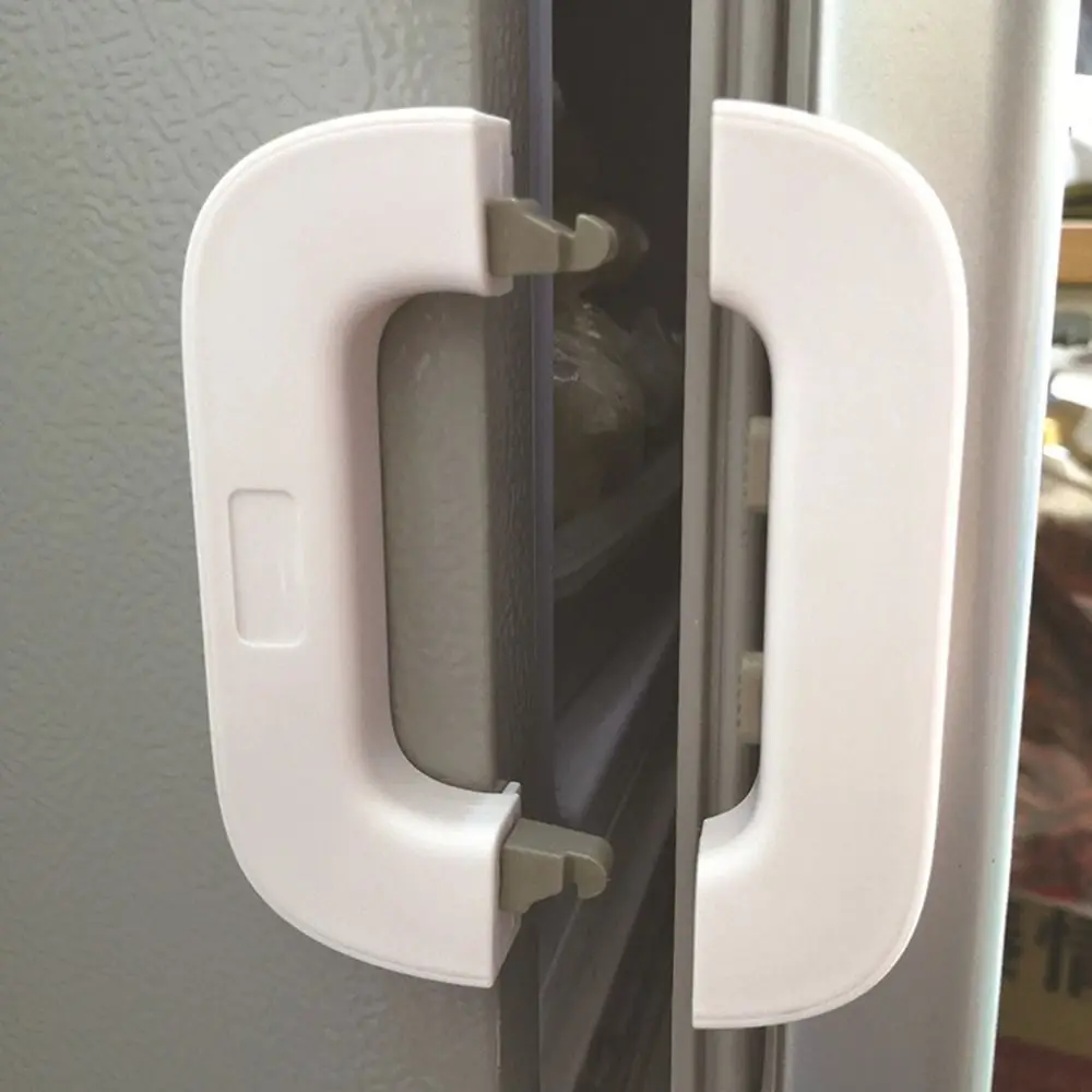 Plástico Anti-pinching Frigorífico Door Lock para crianças, segurança do bebê, trava de segurança do bebê, utensílios domésticos