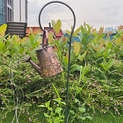 1pc Solar Watering Can with Lights,Solar Lanterns Outdoor Hanging Waterproof Garden Decor,Solar Garden Lights Yard Decorations