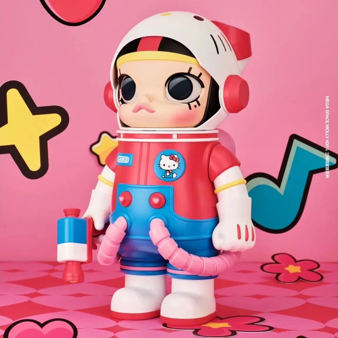 Original Mega Space Molly 400% Sanrio Characters Anime Figure Hellokitty Cinnamoroll Melody Kuromi Pochacco Pom Pom Purin Model