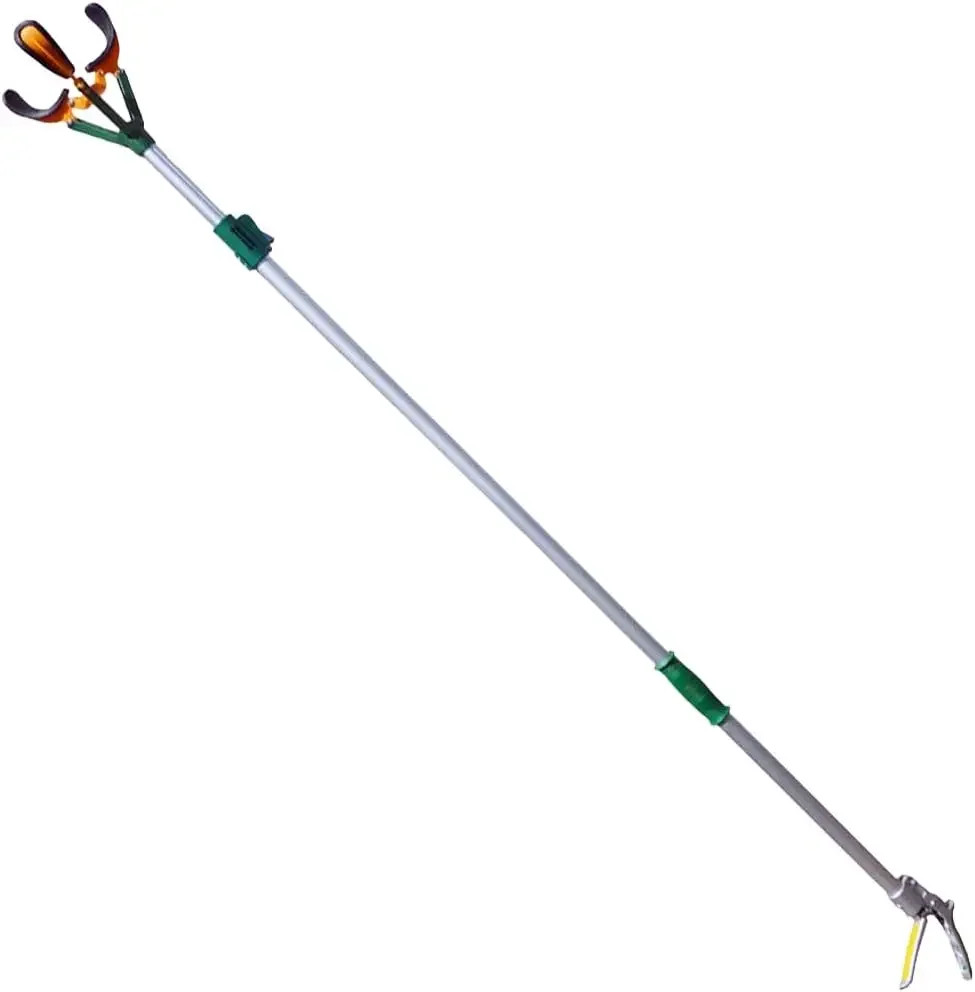 [XMSJ-ограниченный запас, купить сейчас! ]ZL6146A Телескопический комбайн и сборщик фруктов с длинным вылетом, удлинитель на 6 футов, серый