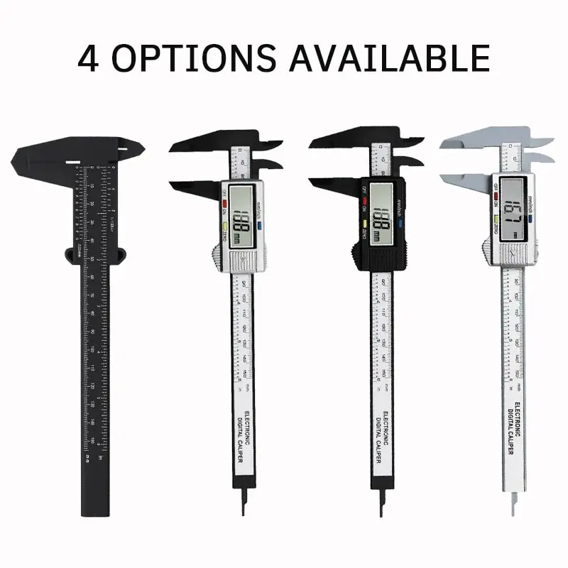 1PC Plastic Vernier Caliper Digital Display Caliper Mini Text Play Caliper Student Vernier Ruler 0 to 150mm Measuring Tool