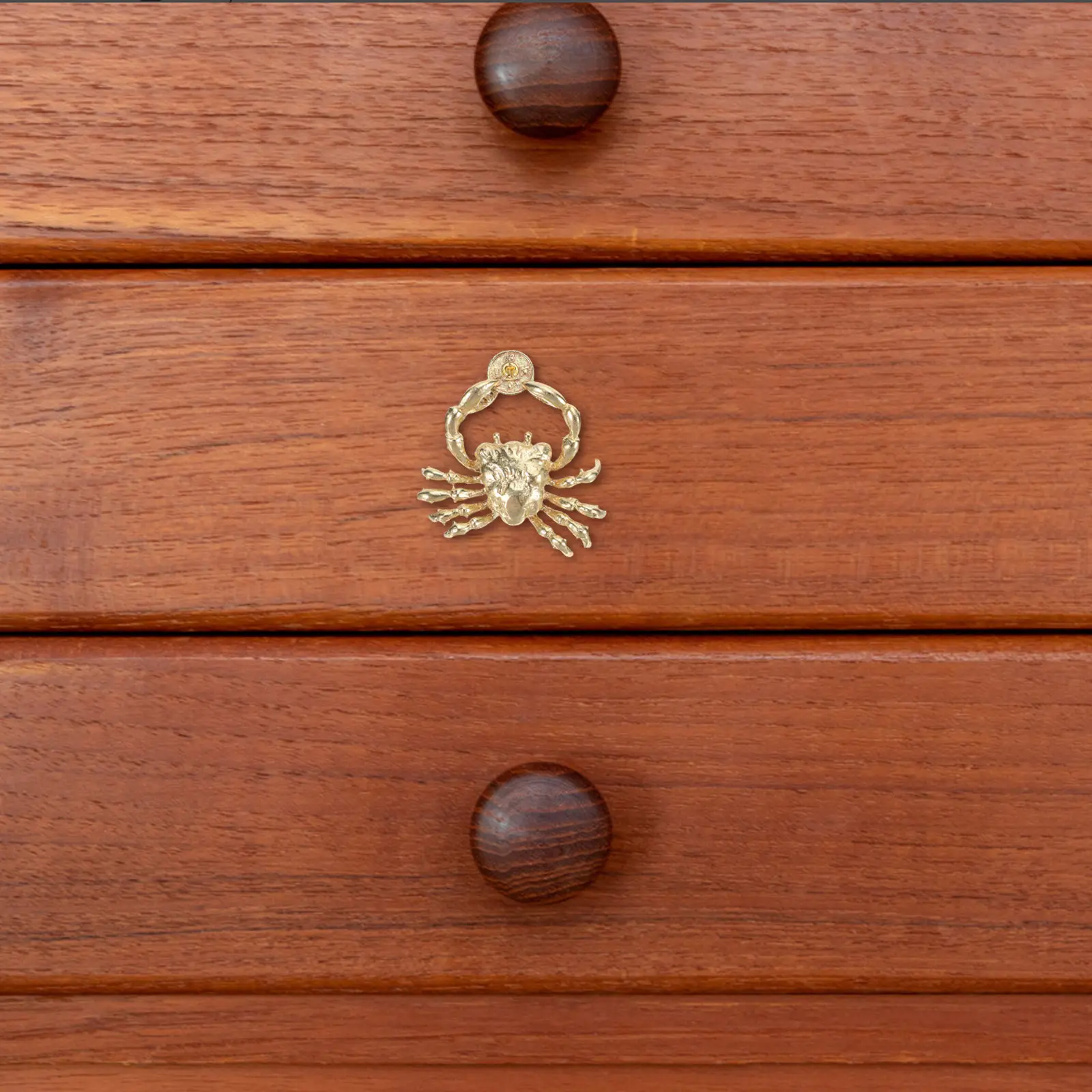 Brass Crab Cabinet Handle Vintage Ocean Theme Decorative Knob for Kitchen Dresser Wardrobe Drawer Pulls Retro Brass Furniture
