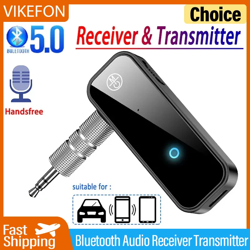 Bluetooth 5.0 Audio Receiver Transmitter Hansfree Call 3.5mm AUX Jack USB Dongle Stereo Music Wireless Adapter For PC TV Car Kit