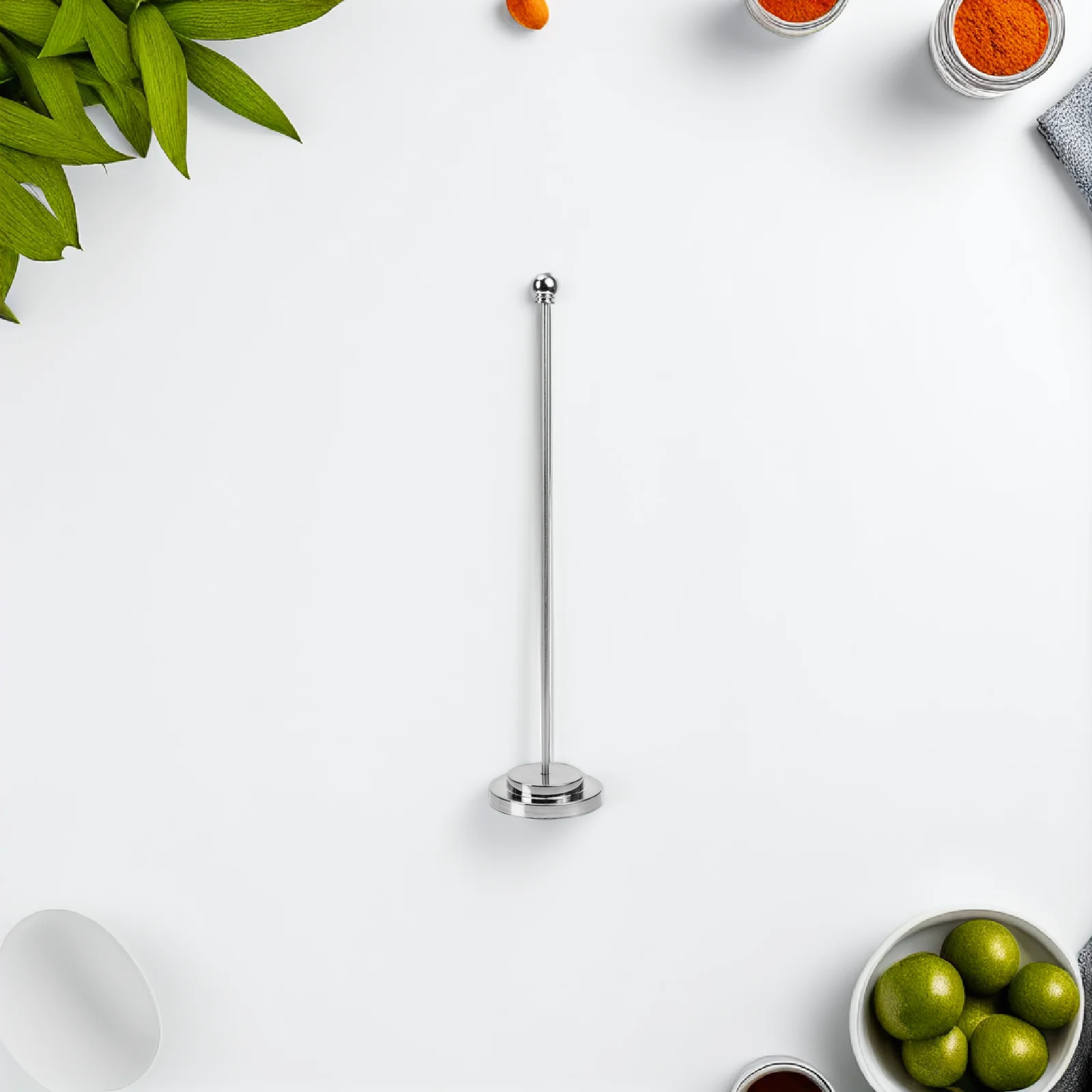 

2Pcs Metal Flagpole Silver Table Holder for Desktop Decoration Meeting Room Flag Stand Small Flag Display Bracket