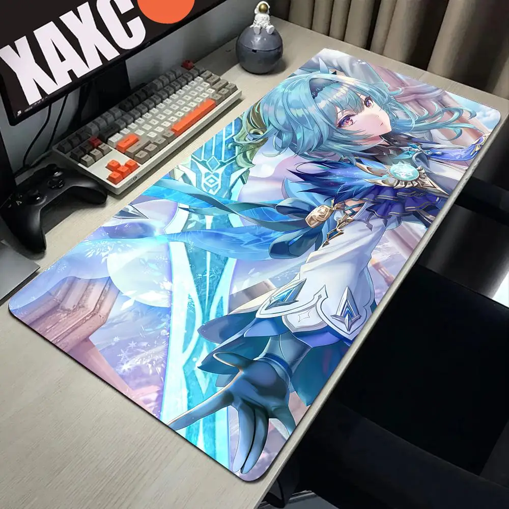 

Eula Genshin impact Mousepad HD Printing Computer Gamers Locking Edge Non-slip Mouse Pad XXL90x40cm Keyboard PC Desk Pad