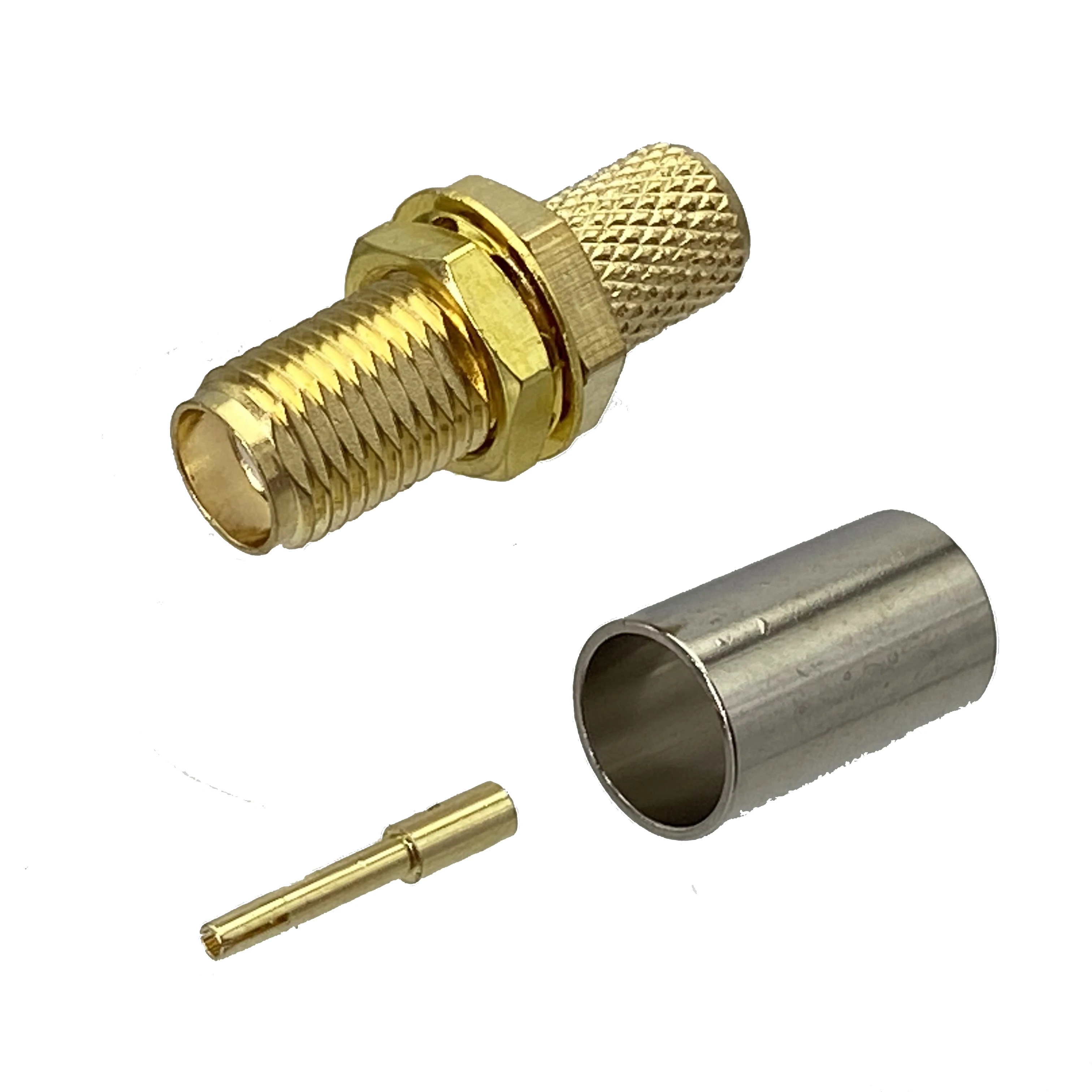 

10 шт. разъем SMA Jack ОБЖИМНАЯ перегородка для кабеля RG8X RG-8X LMR240 прямой RF коаксиальный адаптер 50 Ом проводной терминал