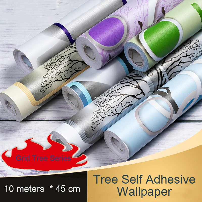 

European-Style Tree Wallpaper Self-Adhesive Renovation Moisture-Proof Bedroom Ktv Decoration Simple 3d Wall Stickers