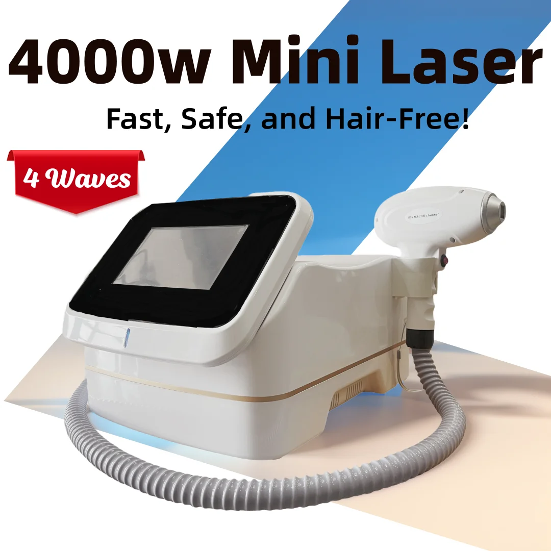 Newest External Water Tank Mini 808nm Diode Laser Hair Removal Machine Ice Titanium For Salon Semiconductor Cooling Handle