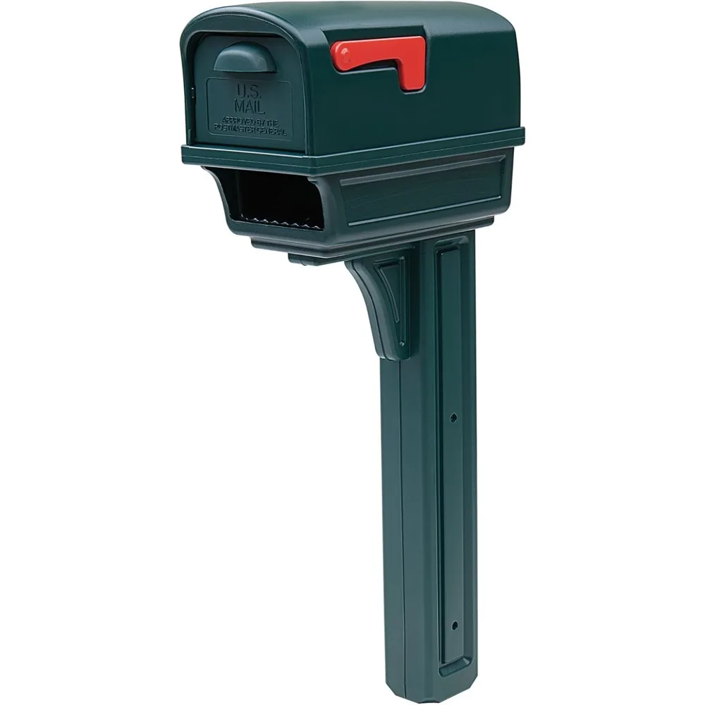 

Mailboxes Gentry Large Capacity Double-Walled Plastic Green, All-In-One Mailbox & Post Combo Kit, GGC1G0000