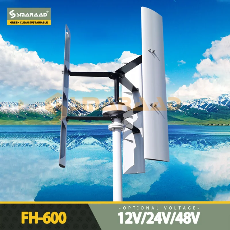 

400w 600w Vertical Axis Maglev Wind Turbine 12v/24v/48v Practical High Efficiency Helical Free Energy 3 Phase AC Windmill